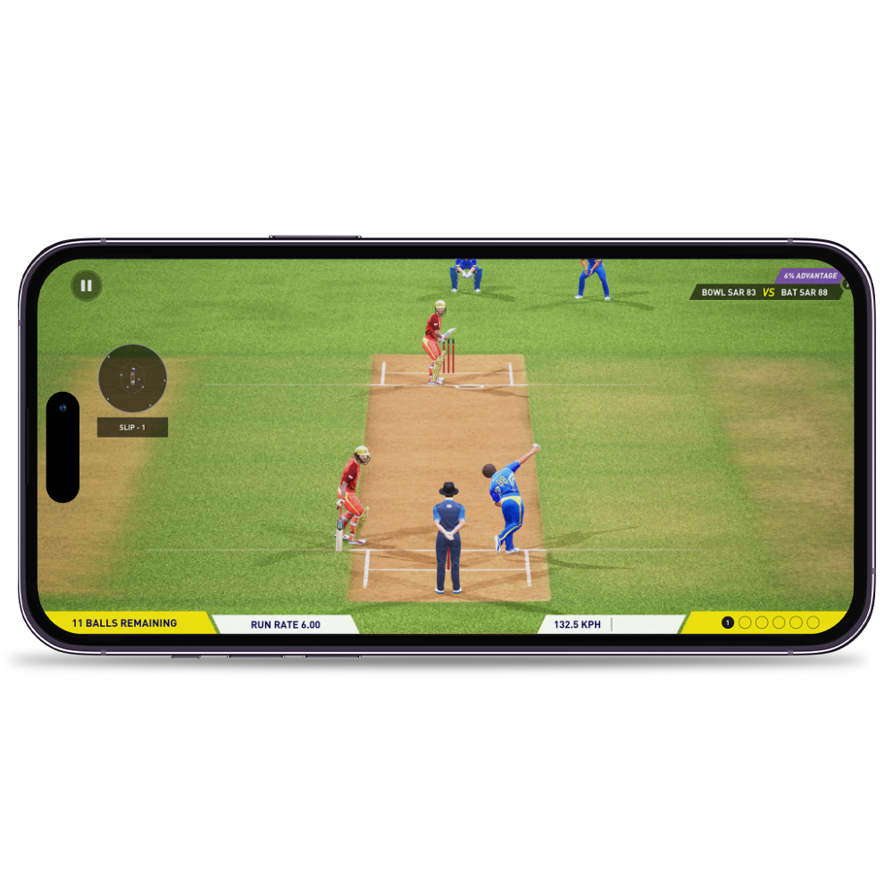 Dream Cricket batting game screenshot